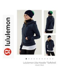 Lululemon Navy Blue & Black Uba Hoodie Jacket Sz 12
